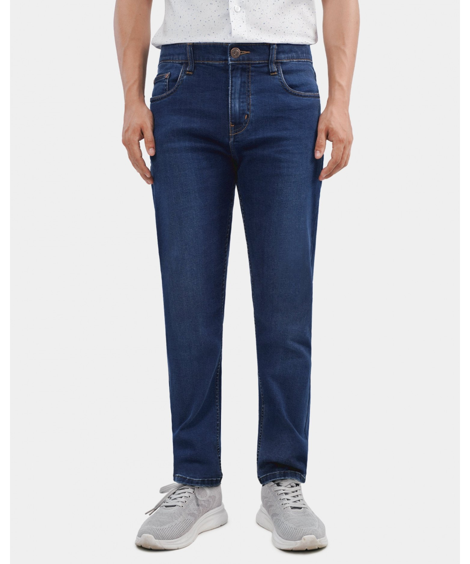 Quần Jeans Nam Basic Dáng Slim 4011 - Xanh Đậm