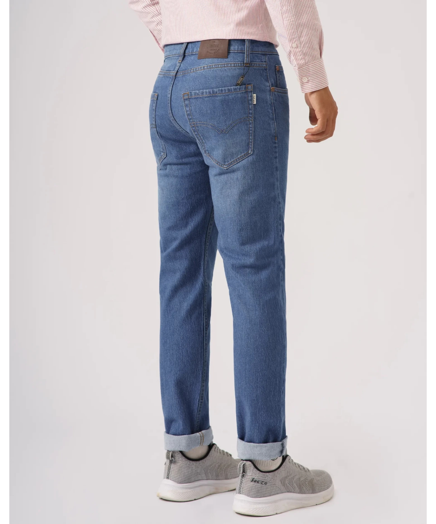 Quần Jeans Nam Basic Màu Xanh 3008