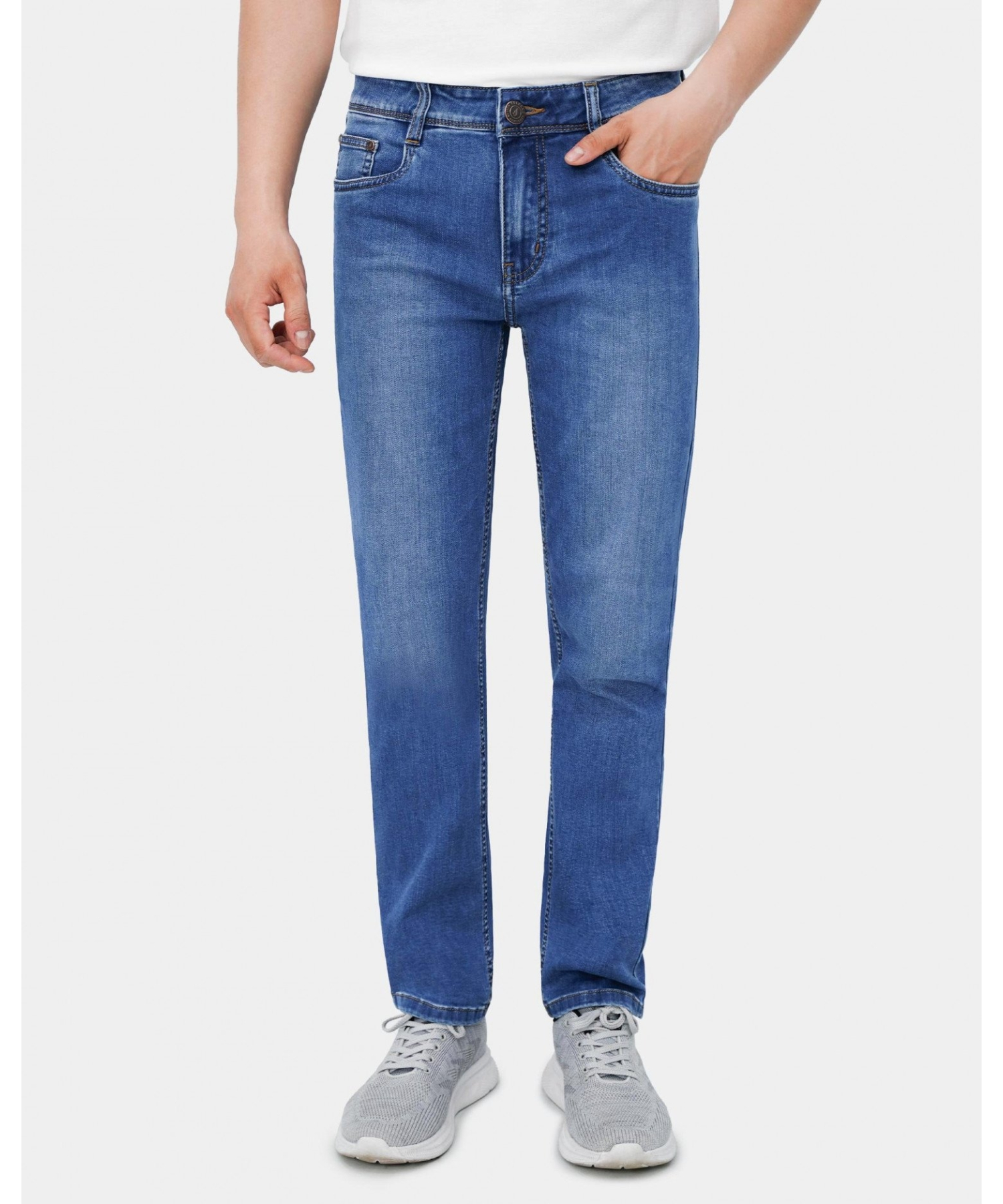 Quần Jeans Nam Basic Màu Xanh 4009A