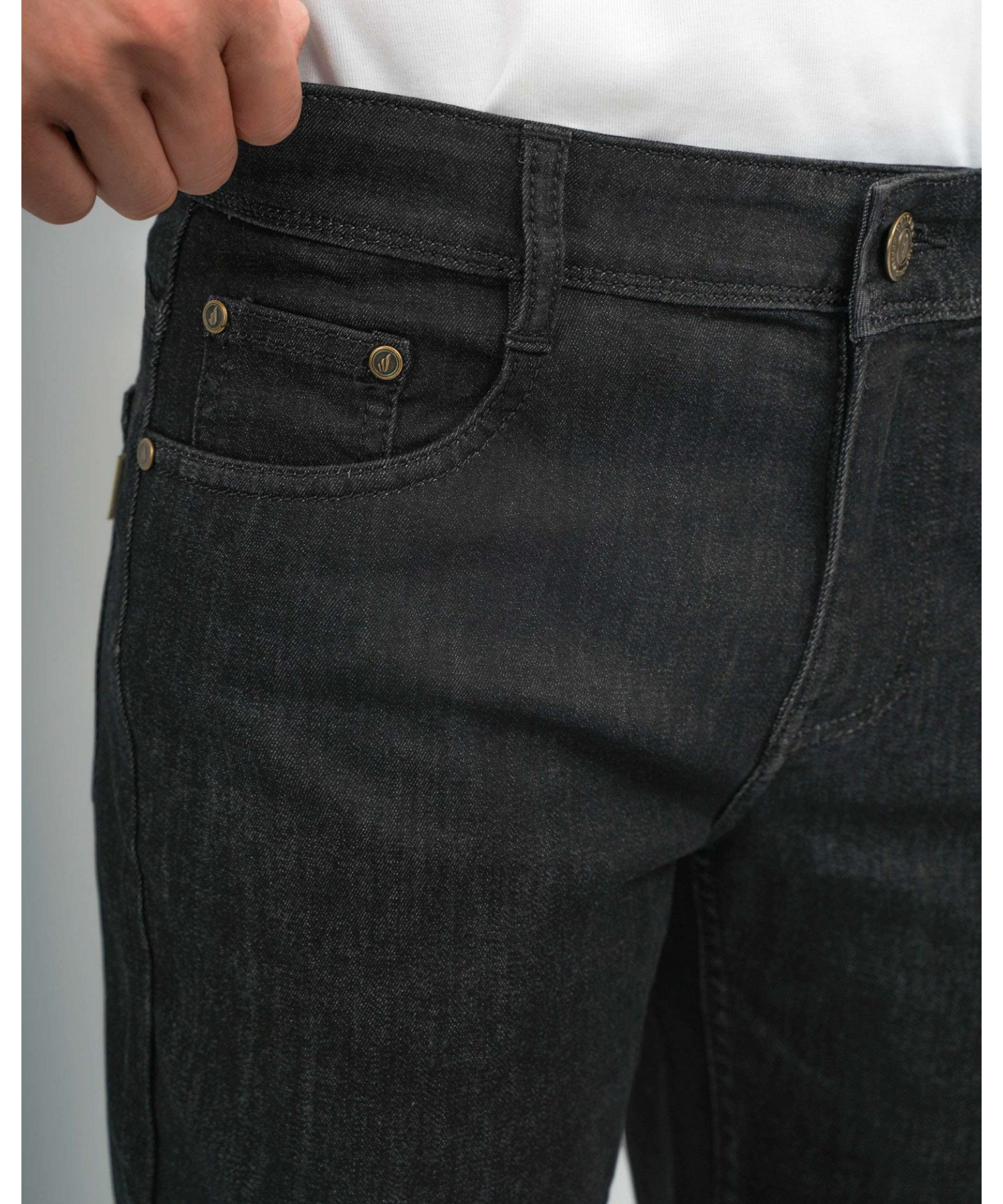 Quần Jeans Nam Dáng Suông Co Giãn 4024 - Đen Nhạt