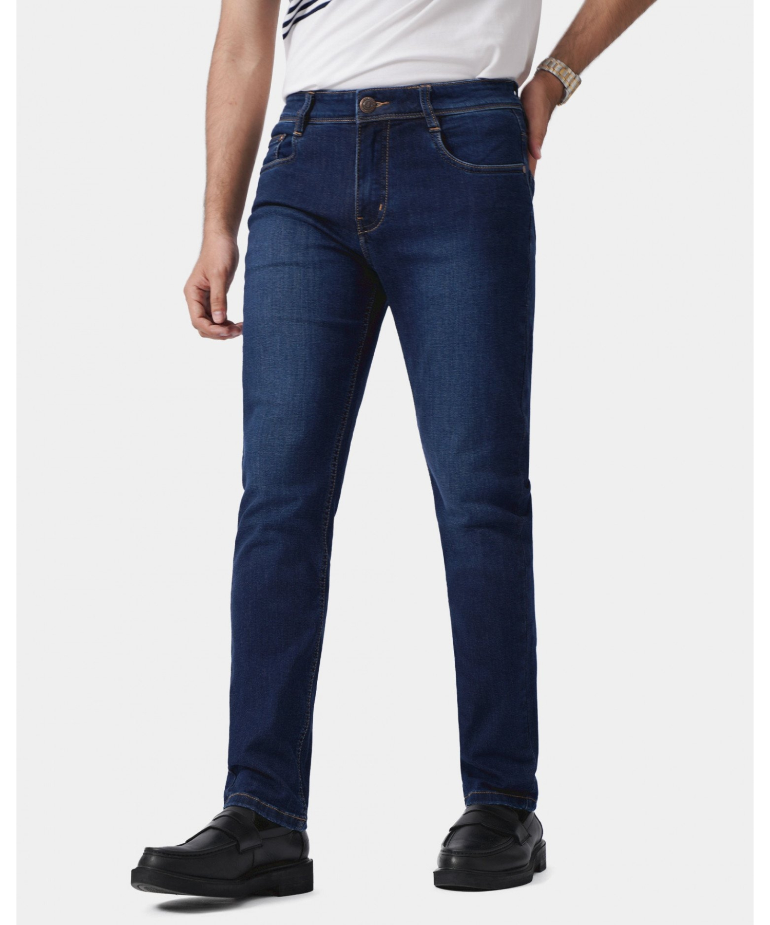 Quần Jeans Nam Màu Xanh Tím Than 4008A