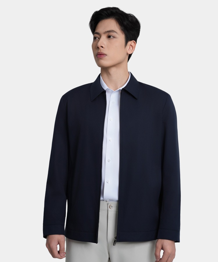 &Aacute;o Kho&aacute;c Cổ Bẻ RT.25.A1 - Xanh Đen