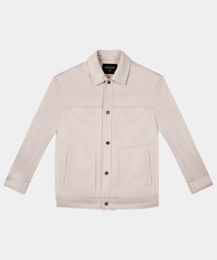 &Aacute;o Kho&aacute;c Nam Cổ Bẻ Nhung Tăm RT.25.A6 - Ghi