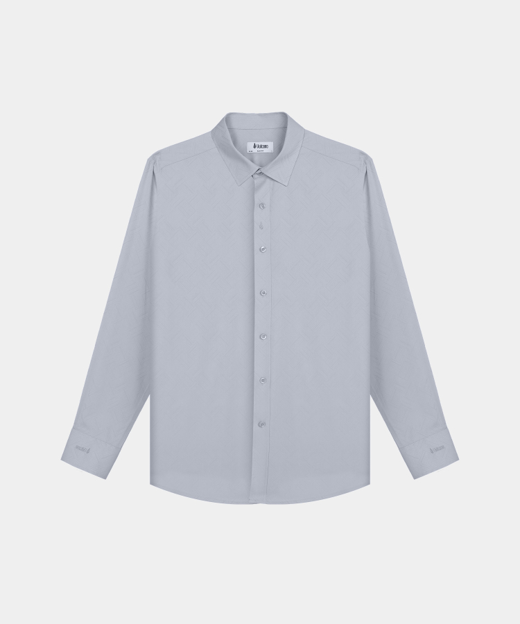 Áo Sơ Mi Dài Tay Nam Hoạ Tiết AS.25.C10 - Xám