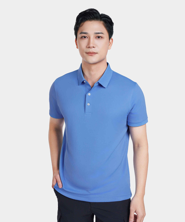 Áo Polo Nam Màu Xanh Nước Biển TS26A0160