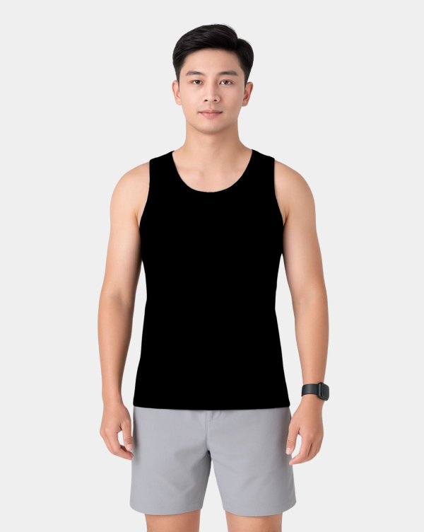 Áo Ba Lỗ Nam 5002B Đen