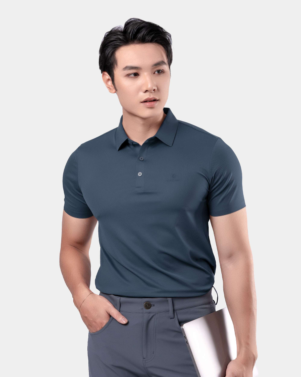 Áo Polo Nam Thể Thao Seamless 5003D Xanh Đậm