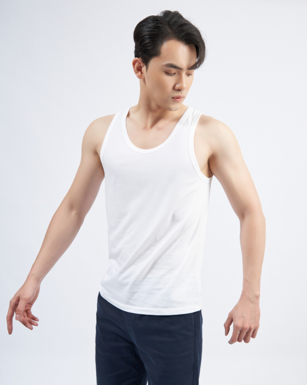 Áo Ba Lỗ Nam 3002W Trắng