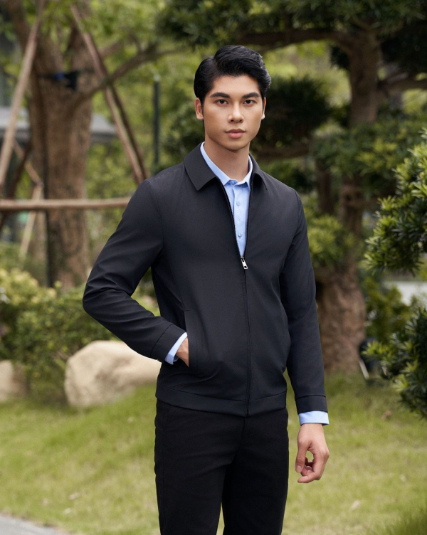 Áo Khoác Nam Cổ Bẻ 4001 Đen