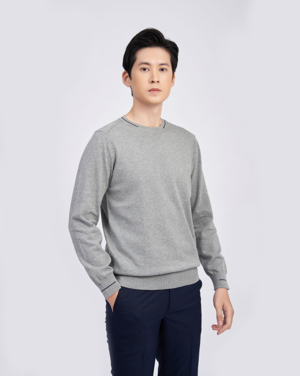 Áo Len Nam Lông Cừu 2002 Xanh Da Trời