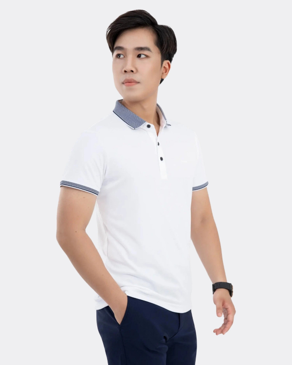 Áo Polo Nam Cotton Trơn 3002 Trắng