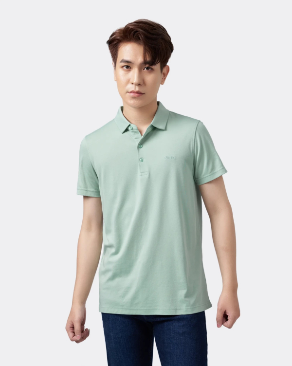 Áo Polo Nam Cotton Trơn 3002 Xanh Da Trời 2