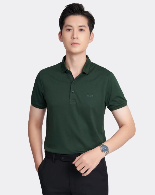 Áo Polo Nam Cotton Trơn 3002 Xanh Đậm