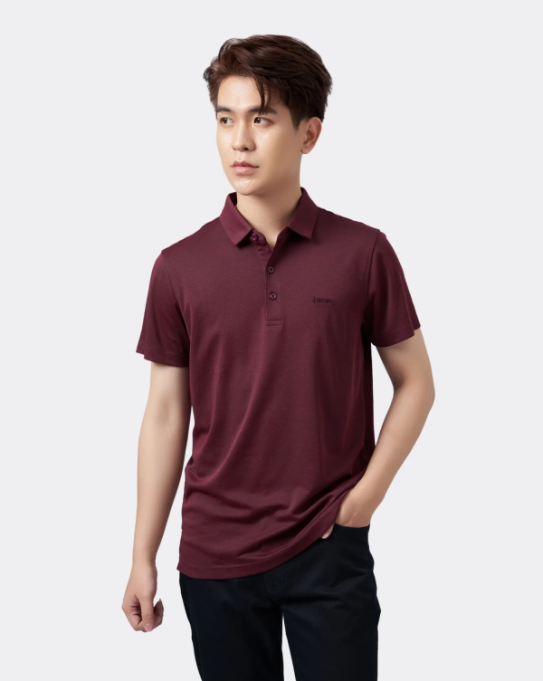 Áo Polo Nam Cotton Trơn 3003 Đỏ Đô