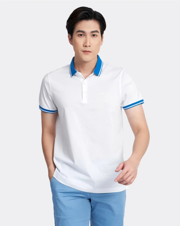 Áo Polo Trắng Phối Cổ 2001-2015-2017-2018-2019 Trắng 2