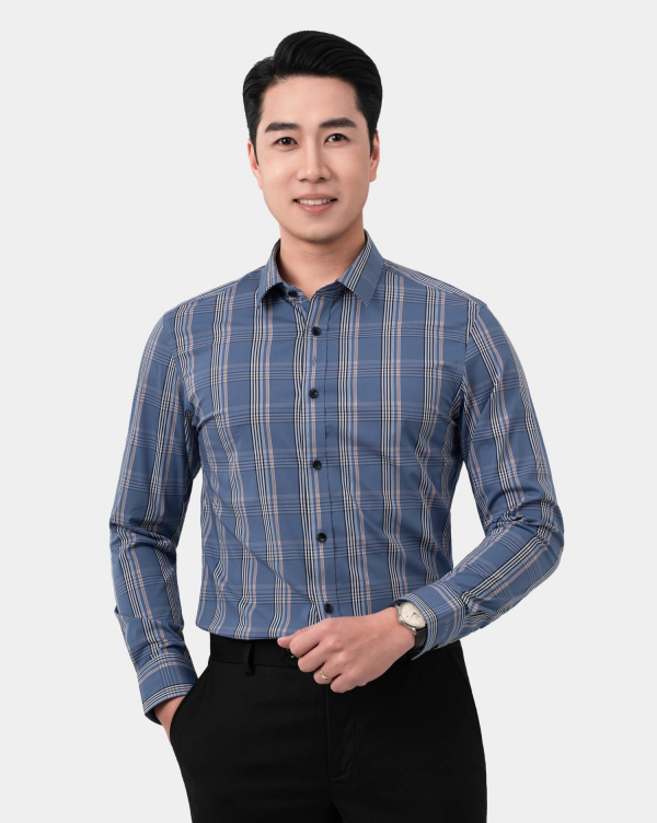 Áo Sơ Mi Dài Tay Nam 4021 Xanh Nhạt