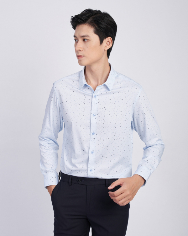 Áo Sơ Mi Dài Tay Nam Họa Tiết 2056