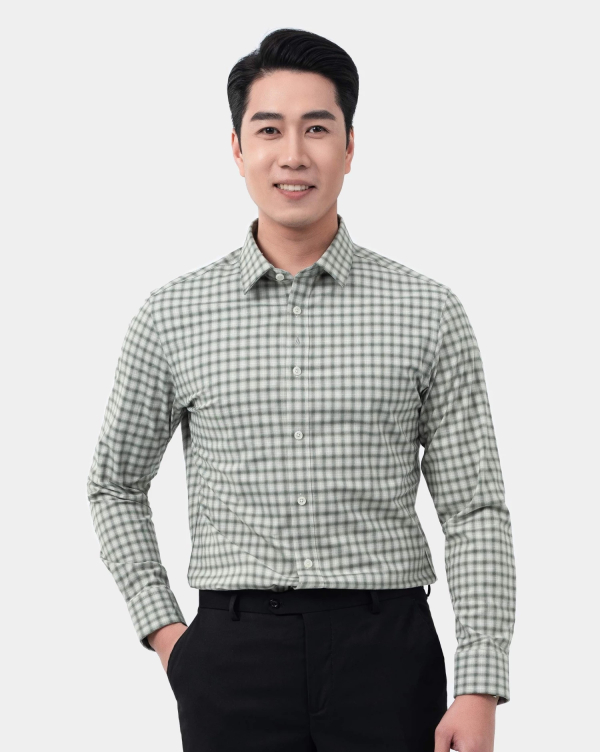Áo Sơ Mi Dài Tay Nam Kẻ 4025