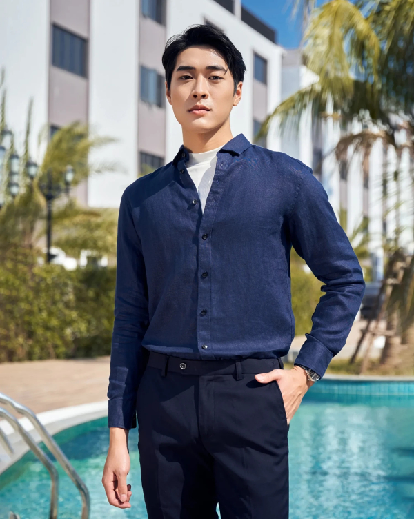 Áo Sơ Mi Dài Tay Nam Linen 3049