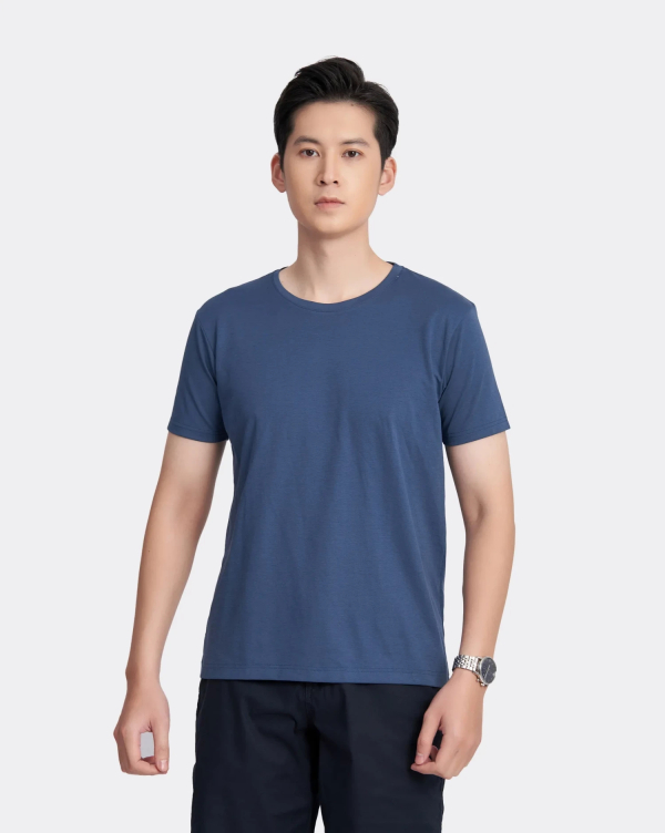 Áo Thun Nam Trơn 2045-2046-2047-2048 Xanh Đậm