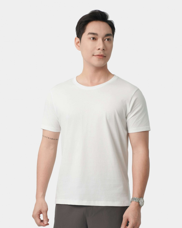 Áo Thun Nam Trơn 5007 Trắng