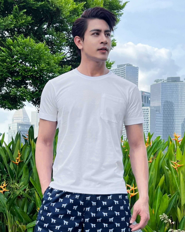 Áo Thun Nam Trơn Dáng Có Túi Ngực 4001 Trắng