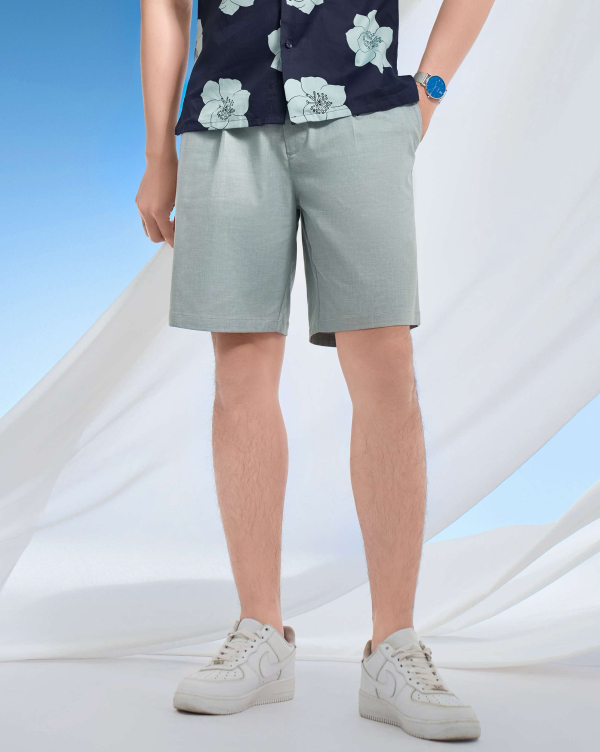 Quần Short Nam Trơn 5003E Xám Nhạt