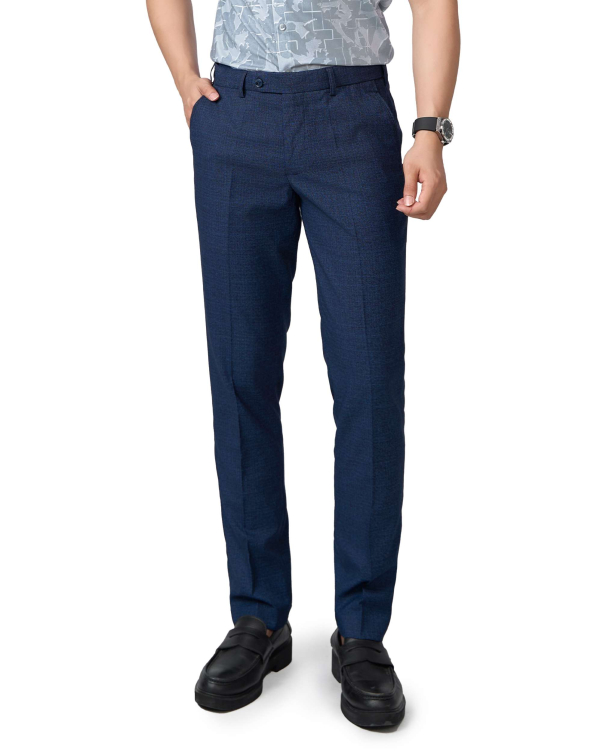 Quần Âu Nam Cạp Chun Màu Xanh Tím Than 5010A
