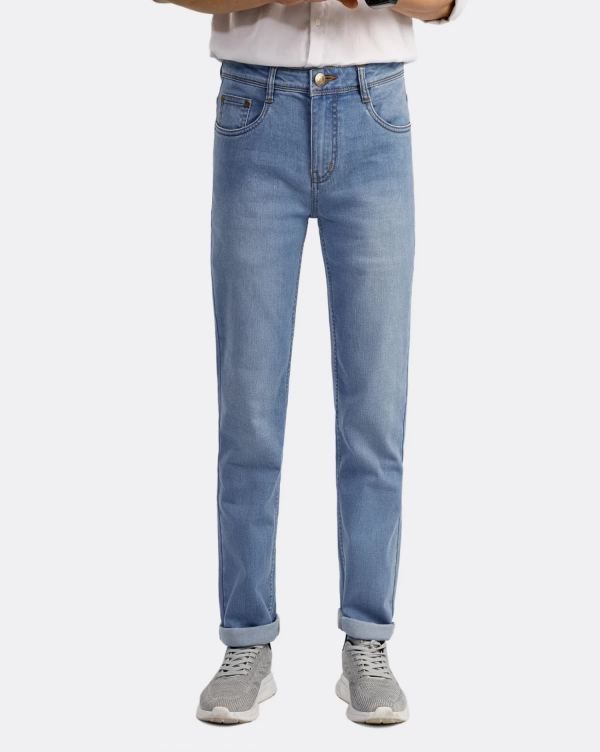 Quần Jeans Nam Basic Màu Xanh 3006 Xanh Da Trời 2