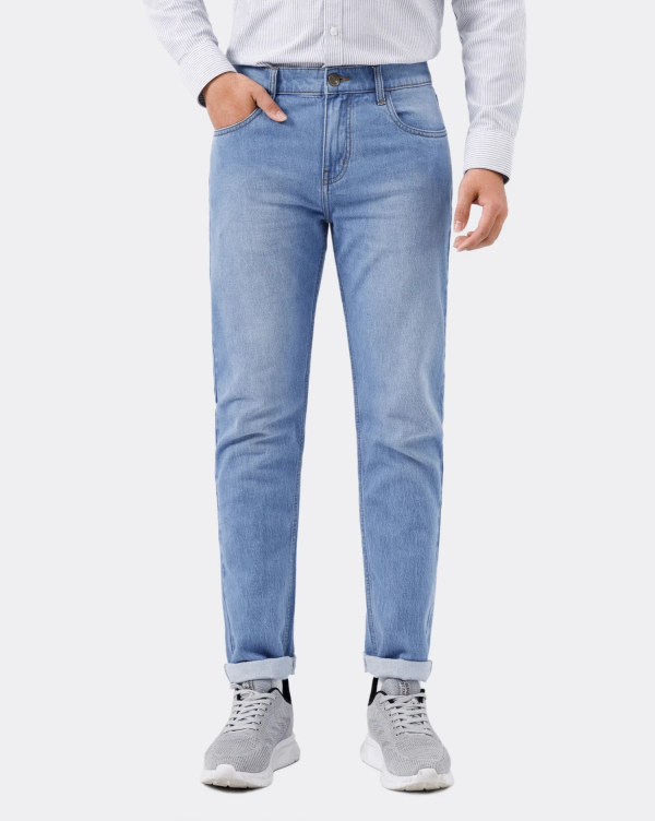 Quần Jeans Nam Basic Màu Xanh 3008 Xanh Da Trời 2