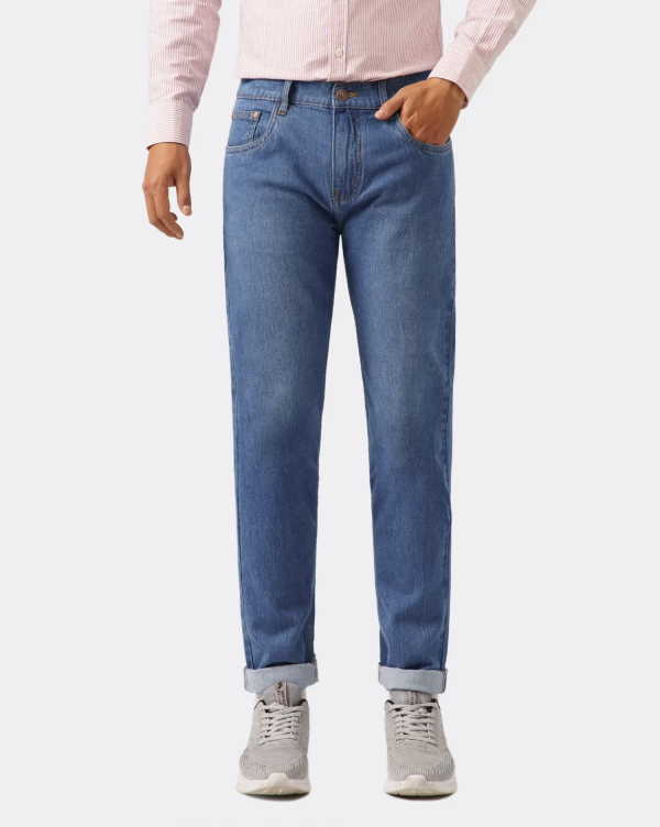 Quần Jeans Nam Basic Màu Xanh 3008 Xanh Da Trời