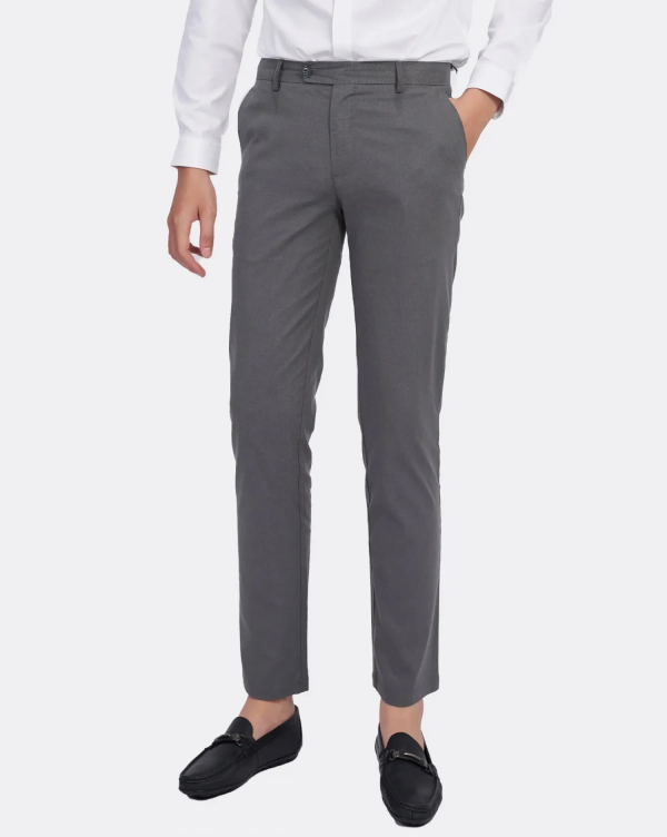 Quần Kaki Nam Dáng Slim Trơn 2001 Xám Đậm
