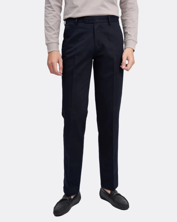 Quần Kaki Nam Trơn Dáng Classic 2004 Xanh Đen