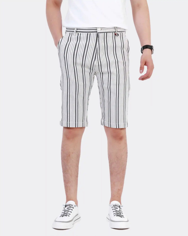 Quần Short Nam Họa Tiết Thời Trang 3005 Trắng