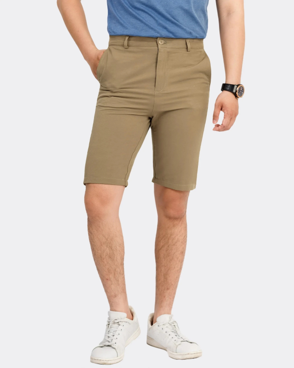 Quần Short Nam Trơn Co Giãn 3003 Be