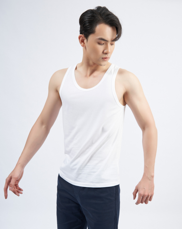 Áo Ba Lỗ Nam 3002 - Trắng