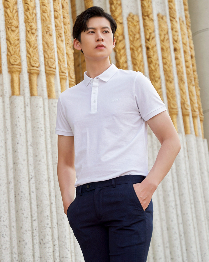 Áo Polo Nam Cotton 2012 Trắng