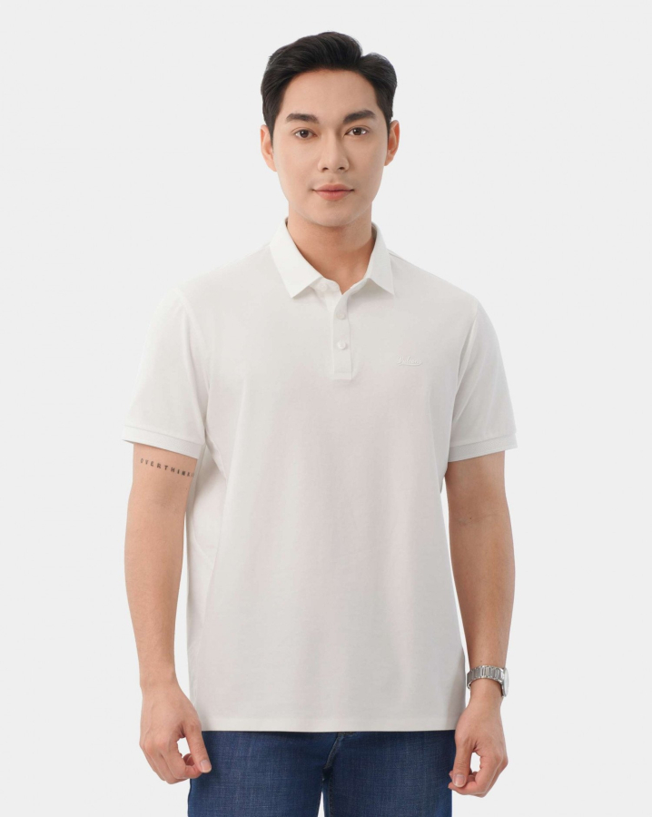 Áo Polo Nam Cotton Trơn 5005 - Trắng