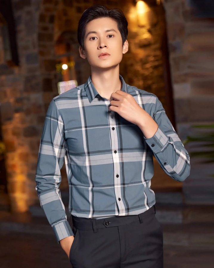 Áo Sơ Mi Dài Tay Nam Họa Tiết 3014