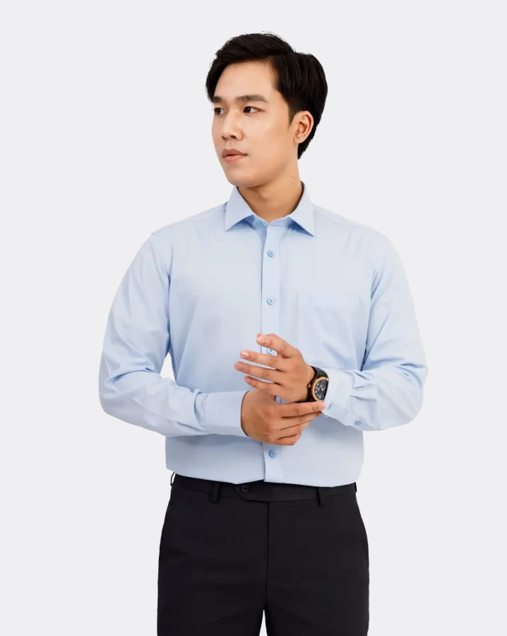 Áo Sơ Mi Dài Tay Nam Vân Chéo 3016