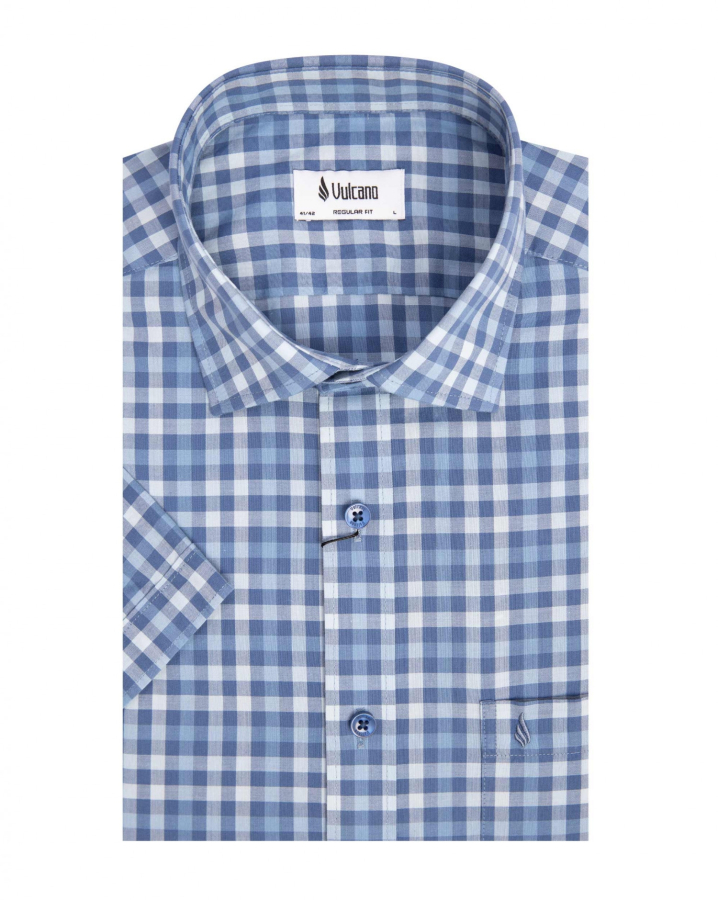 Áo Sơ Mi Ngắn Tay Nam Họa Tiết Kẻ 3021