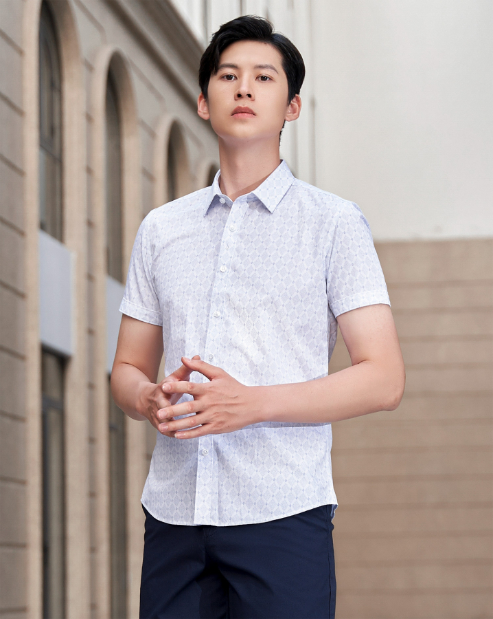 Áo Sơ Mi Ngắn Tay Nam In Họa Tiết 2026