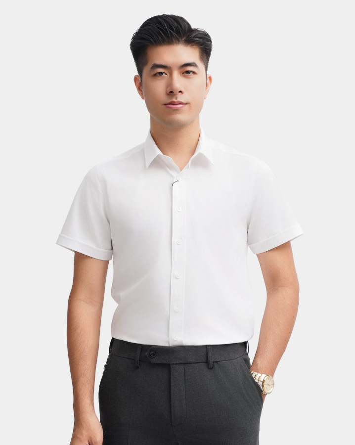 Áo Sơ Mi Ngắn Tay Nam Vân Kẻ Chìm 4036W