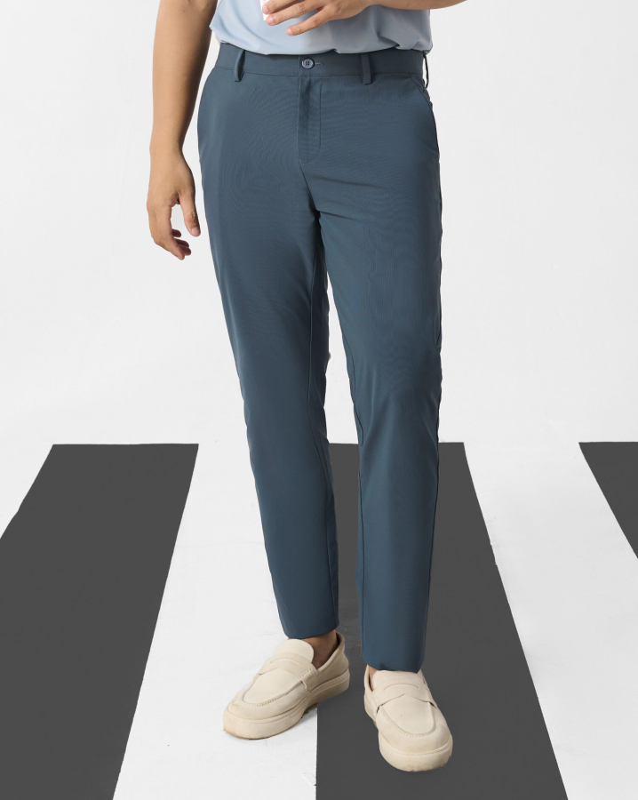 Quần Dài Kaki Nam Co Giãn 5003 - Xanh Nhạt