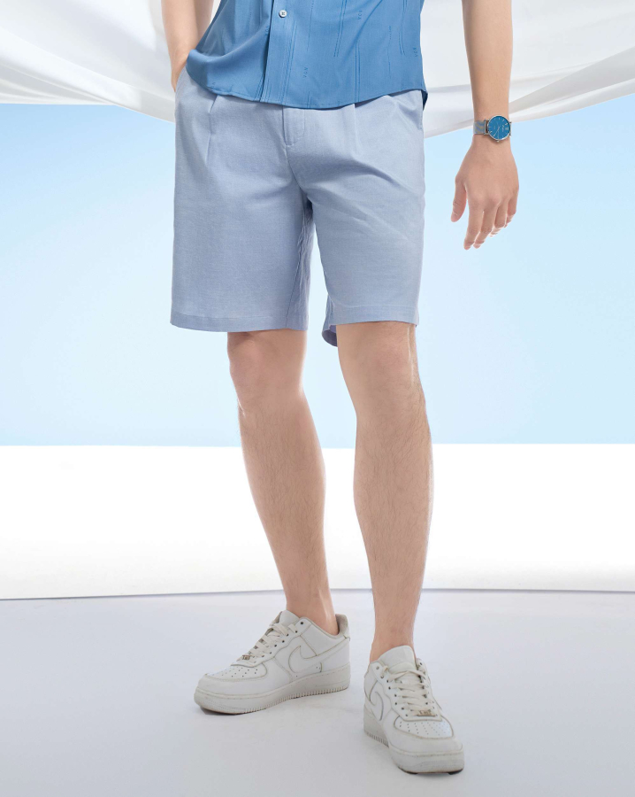 Quần Short Nam Trơn 5003 - Xanh Nhạt 2