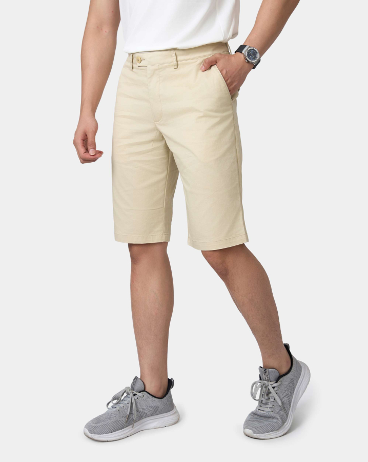 Quần Short Nam Trơn Cotton 5004 - Vàng Đậm