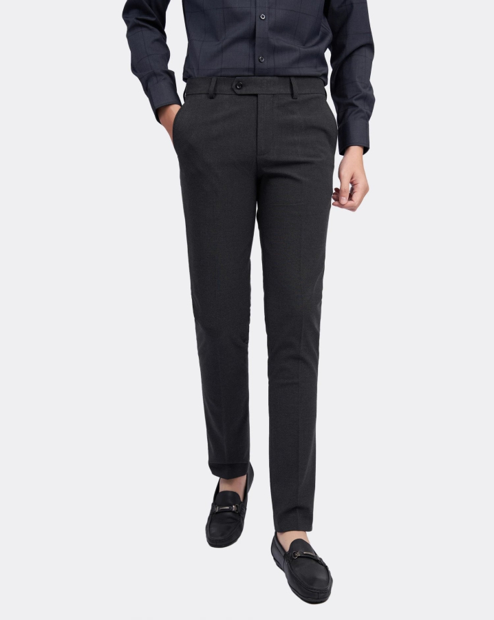 Quần Âu Nam Cạp Chun 3008 - Chì Đậm