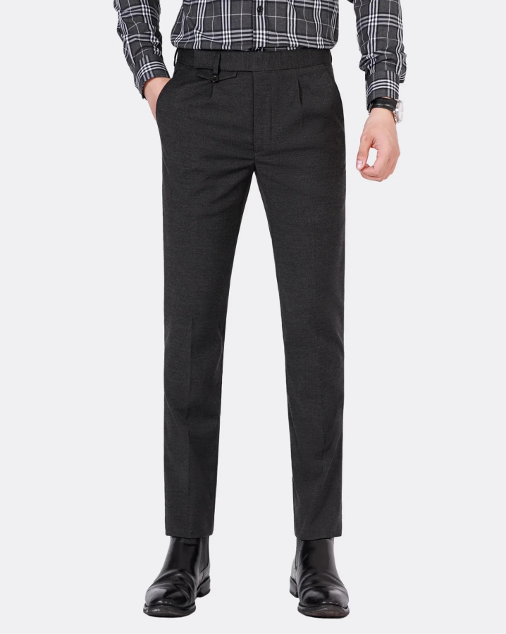 Quần Âu Nam Cạp Phối 3007 - Chì