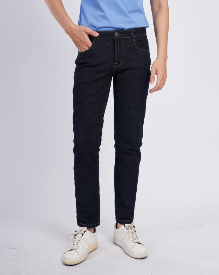 Quần Jeans Nam Basic Màu Xanh Đen 2006C Xanh Tím Than