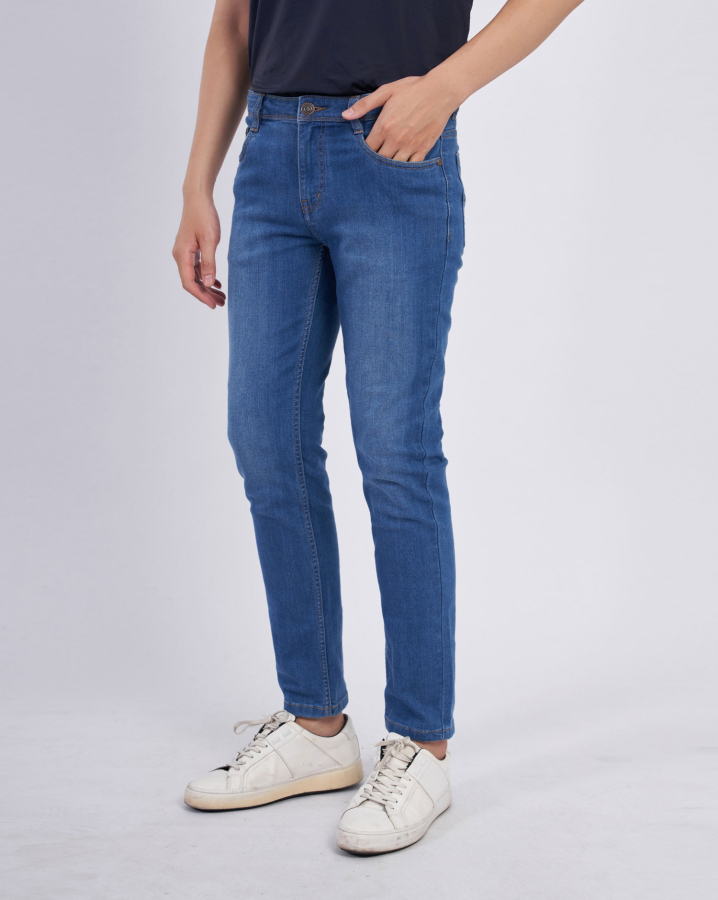 Quần Jeans Nam Dáng Slim Màu Xanh 2003
